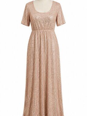 Baltic Born Gatsby Rose Gold Sequin Dress Small NWT